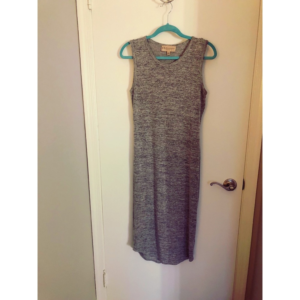 Philosophy- Heathered Stretch Midi‎ Dress